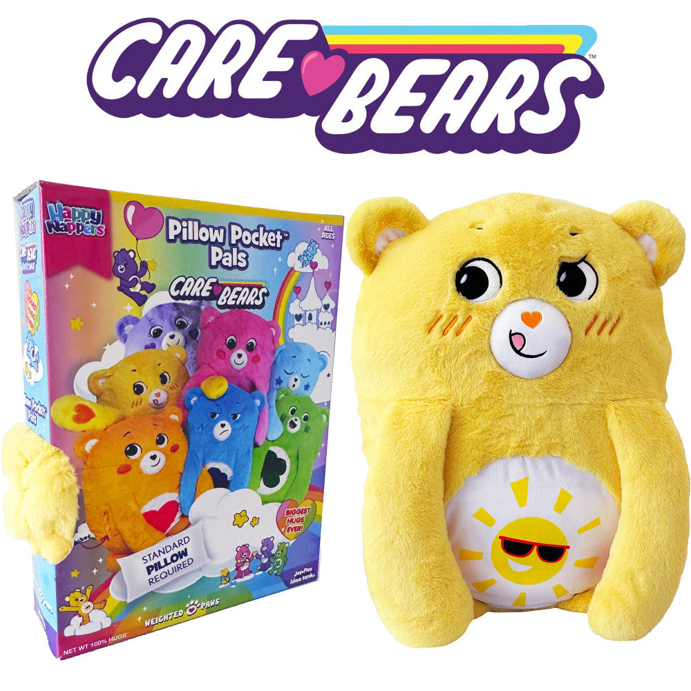 Care Bears Funshine Bear Happy Nappers Pillow Pocket Pal – Toys