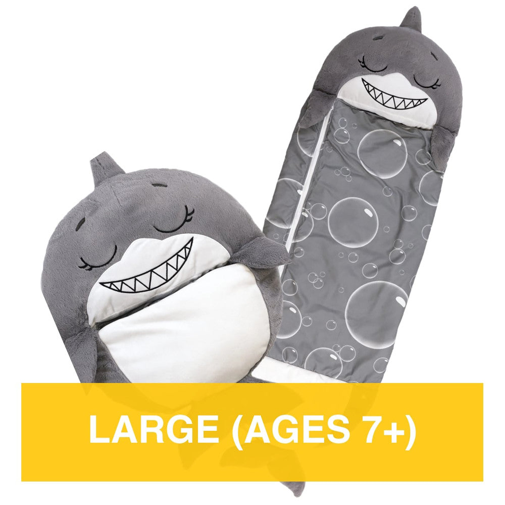 happy nappers schlafsack xl Happy Nappers Large 66 inch Grey Shark Pillow & Sleepy Sack