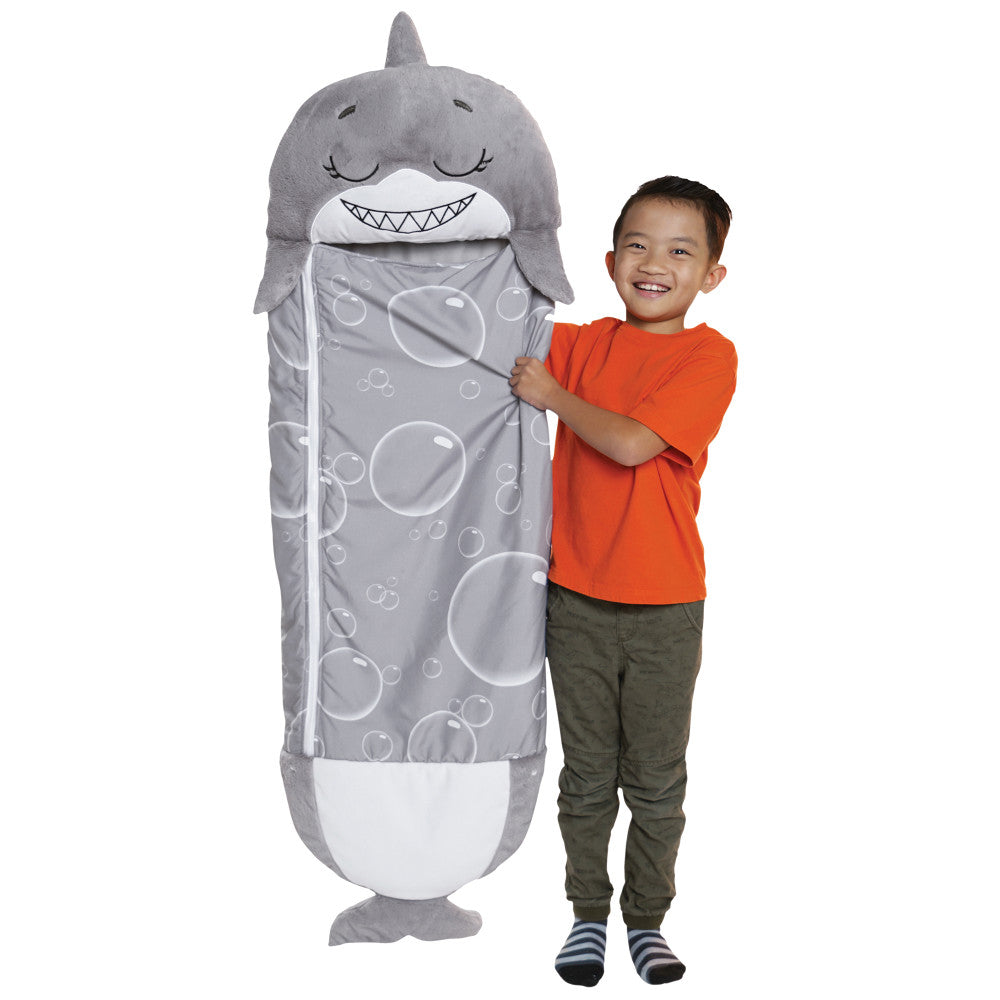 Happy Nappers: Pillow & Sleepy Sack: Large - Grey Shark, Kids 7+