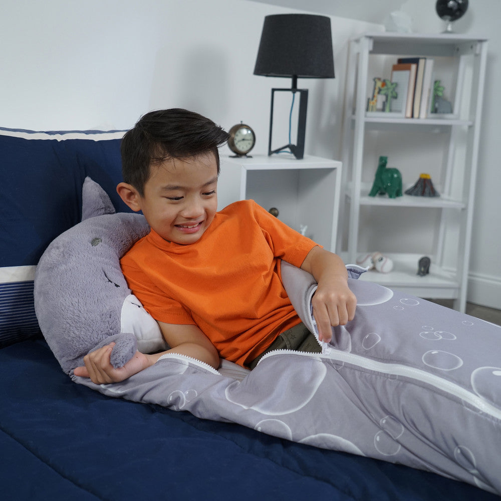 Happy Nappers: Pillow & Sleepy Sack: Large 7+ Grey