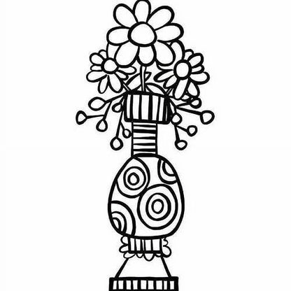 Paintadoodle DIY Vase of Flowers Canvas Painting Kit - 12x24