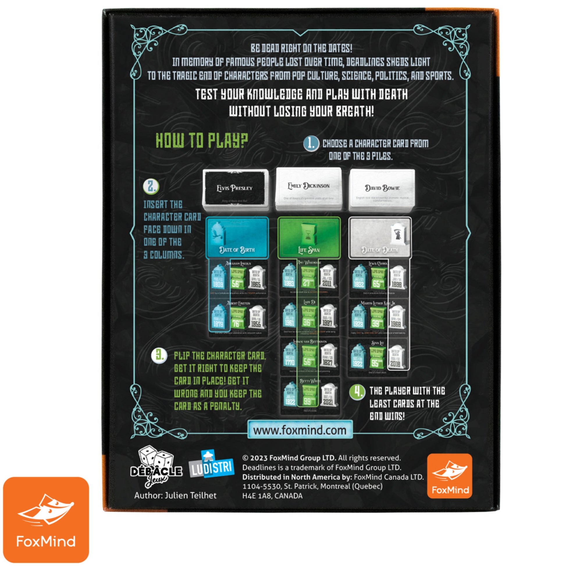 Deadlines FoxMind Pop Culture Trivia Card Game, Ages 12+