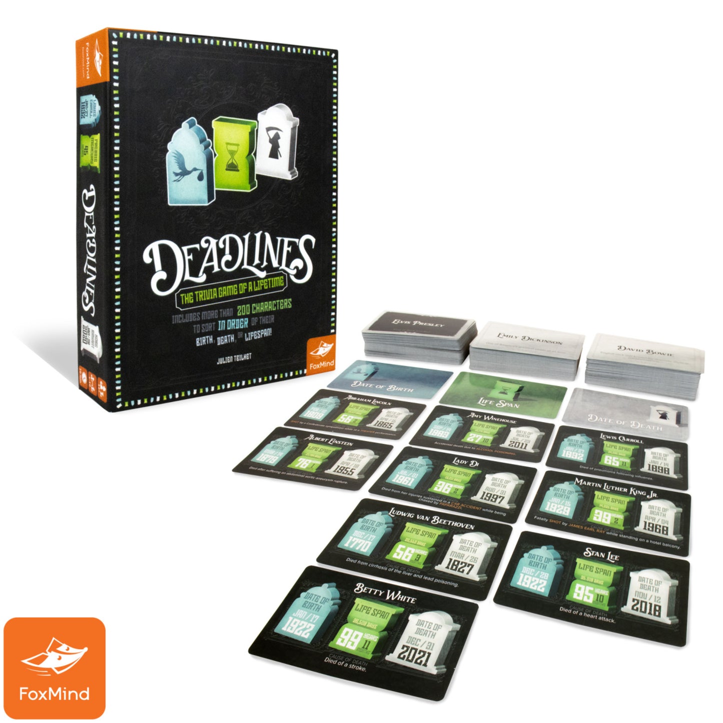 Deadlines FoxMind Pop Culture Trivia Card Game, Ages 12+