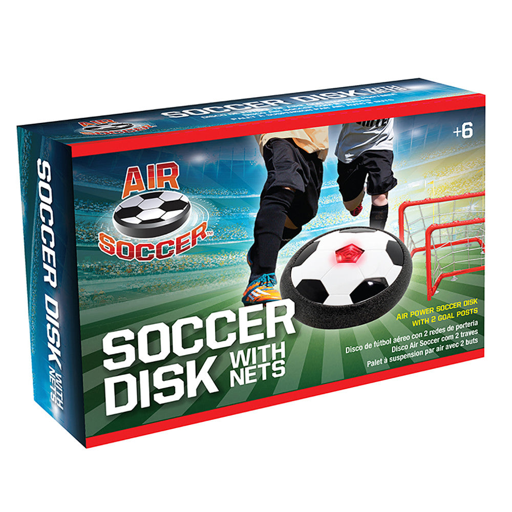 Maccabi Art Hover Soccer Game with LED Lights and Folding Goals