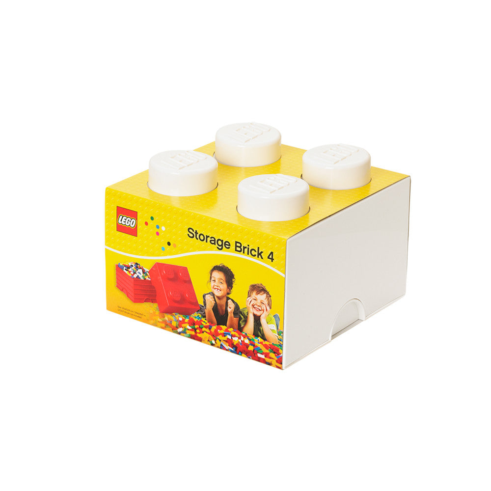 LEGO Storage Brick 4 - Stackable White Organizer for Bricks and Minifi ...