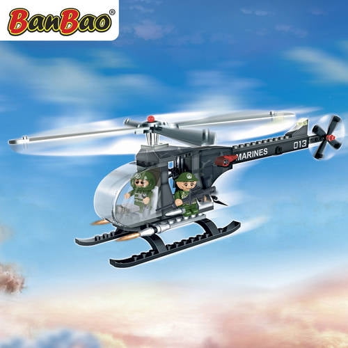 BanBao World Defense Force - M2 Helicopter Building Kit, 90 Pieces