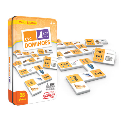 Junior Learning CVC Match & Learn Dominoes 28-Piece Set