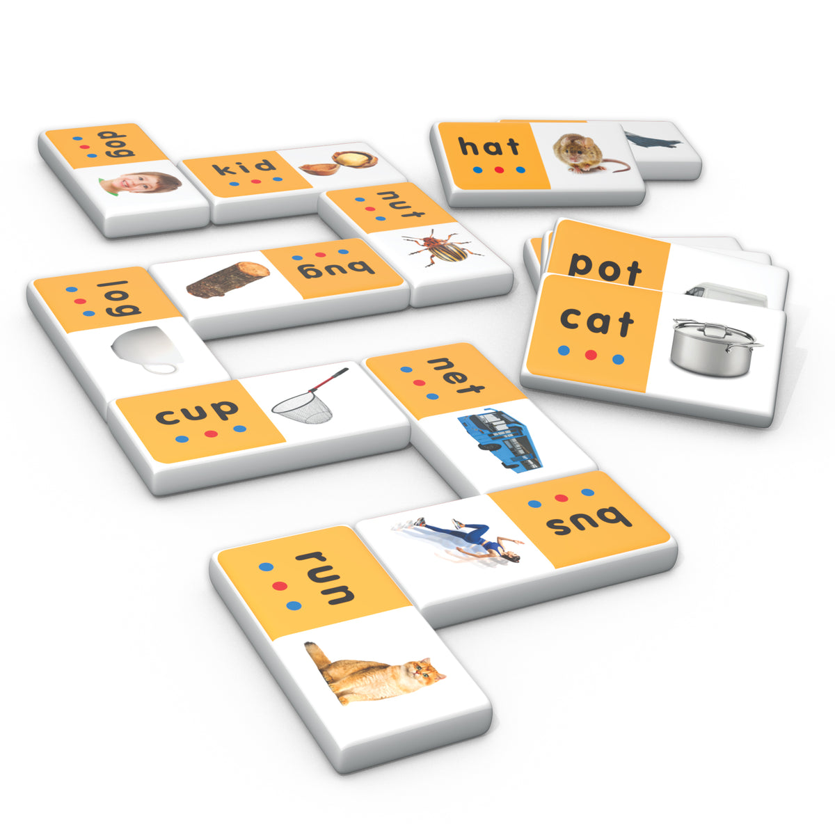 Junior Learning CVC Match & Learn Dominoes 28-Piece Set