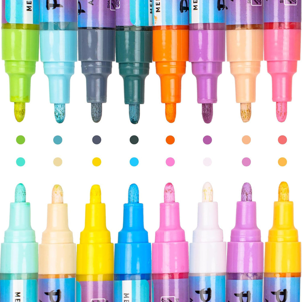 Pintar: Acrylic Paint Markers: Pastel - Medium Tip 5mm, 16 Pack - Subtle Opague Colors