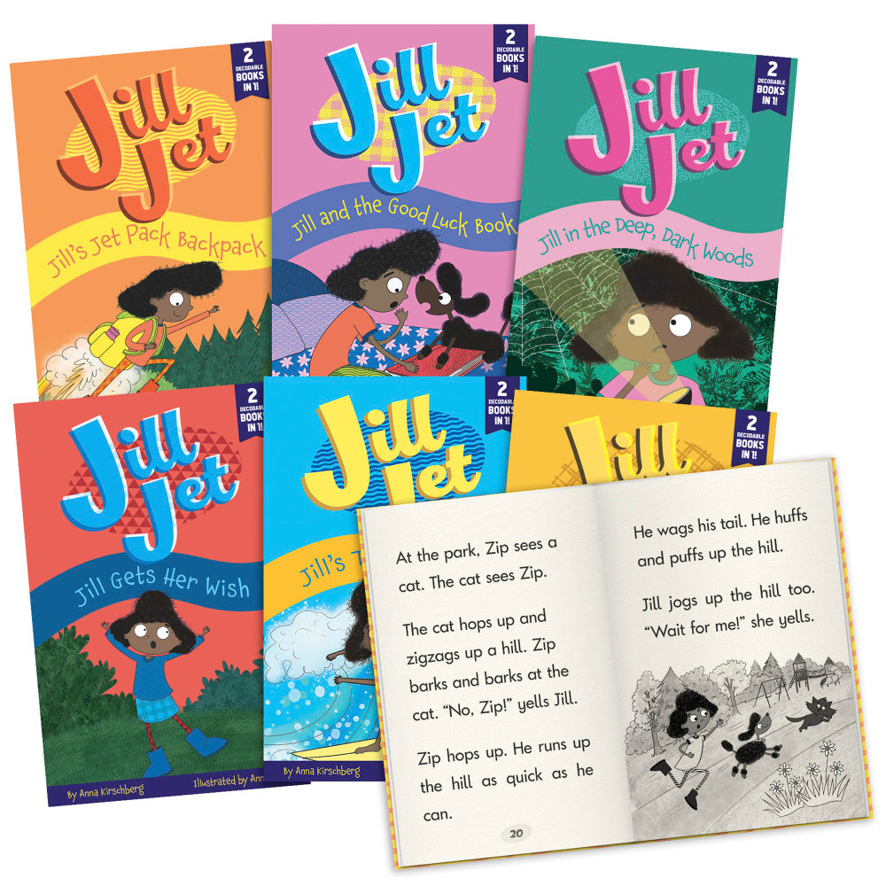 Junior Learning Jill Jet  Decodable Reader Chapter Books, Boxed Set