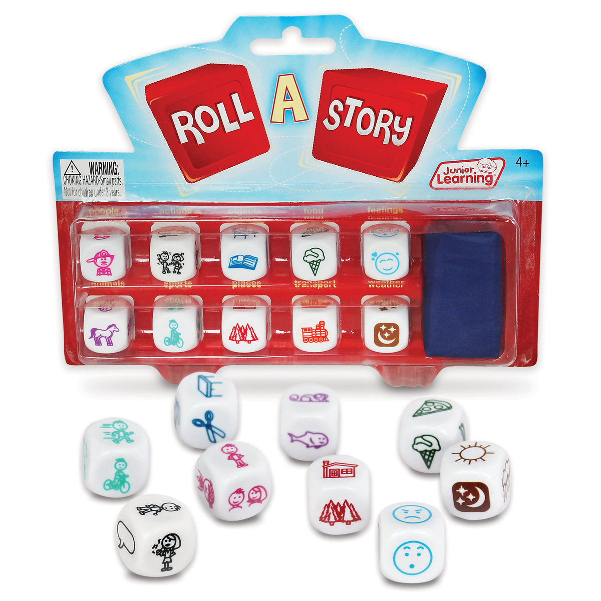 Roll A Story Picture Dice Storytelling Game, 10-Dice Set