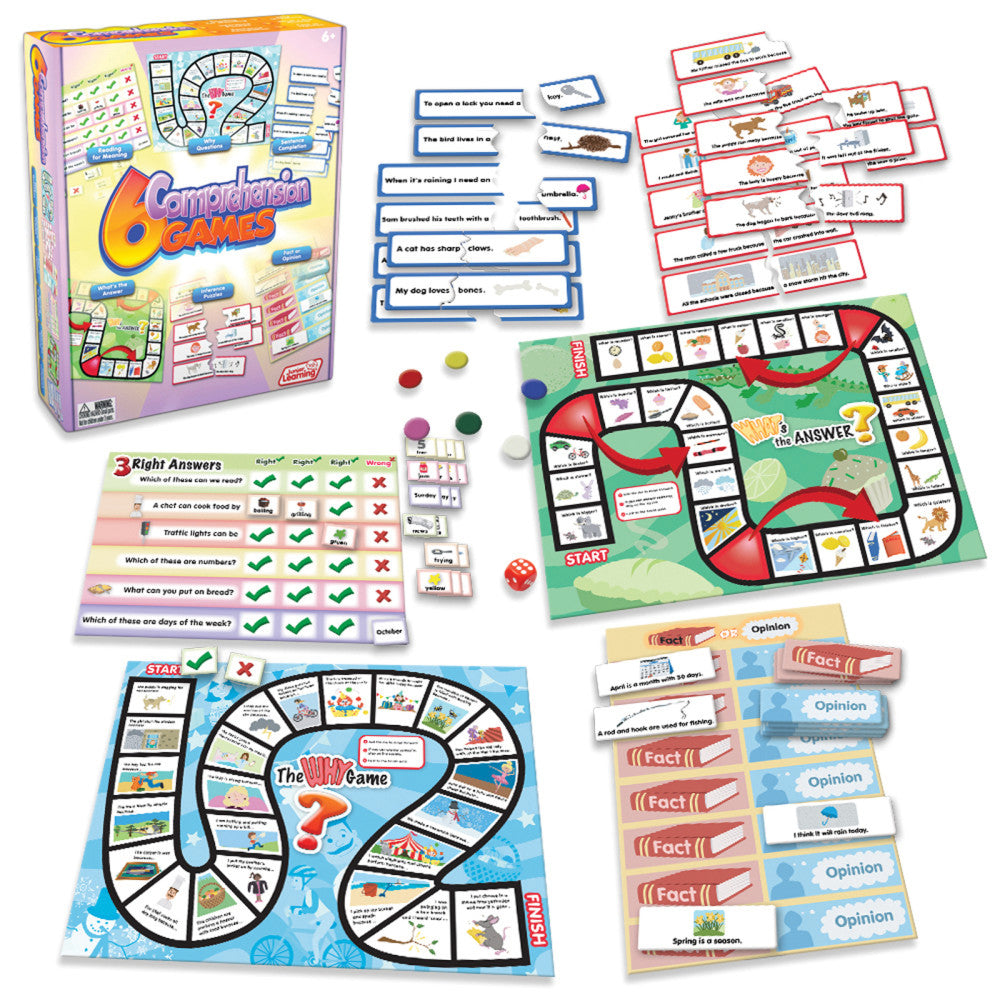 Junior Learning Comprehension Quest Board Game - Language Arts for Ages 6-9