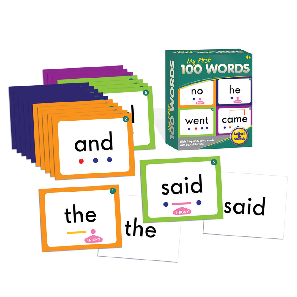 My First 100 Words: Junior Learning Set for Ages 4-5 - Kindergarten Phonics and Reading