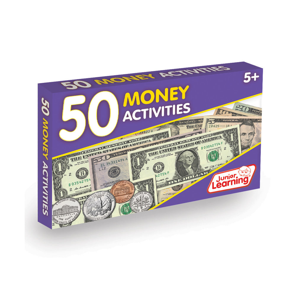 Junior Learning 50 Money Activities Set - Educational Math Toy for Ages 5-8