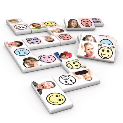Emotions Dominoes 28-Piece Matching Game with Collector's Tin