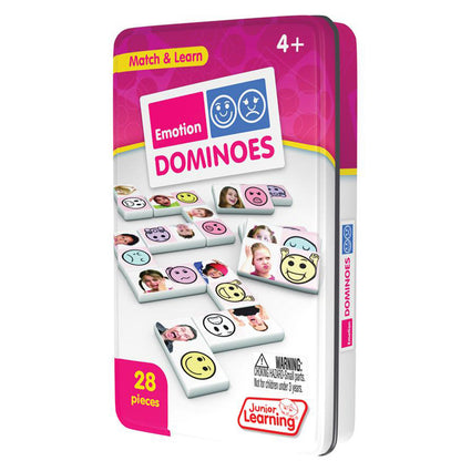 Emotions Dominoes 28-Piece Matching Game with Collector's Tin