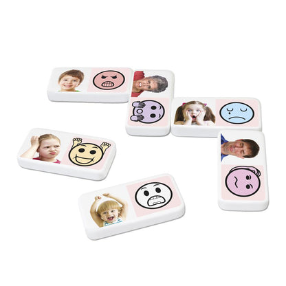 Emotions Dominoes 28-Piece Matching Game with Collector's Tin