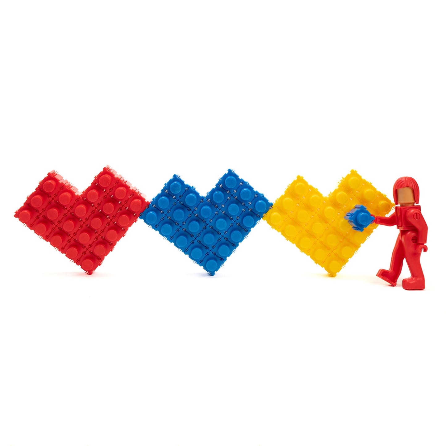 Snapo Advanced Builders Kit 300-piece set with red, blue, and yellow interlocking building blocks