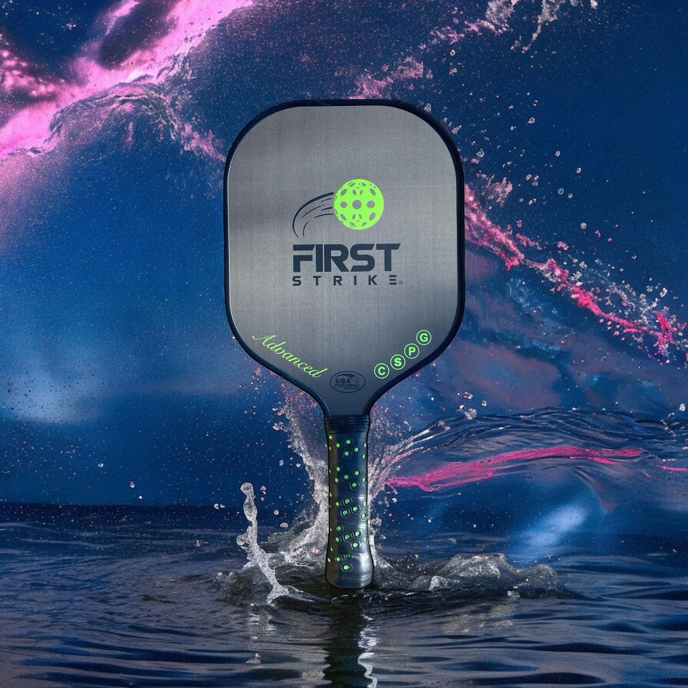 First Strike Pickleball: Advanced Pickleball Paddle - 16 x 8 x 0.5", Polymer Core