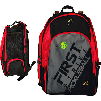 First Strike Pickleball: Pickleball Bag - Red - Carry All Your Sports Equipment
