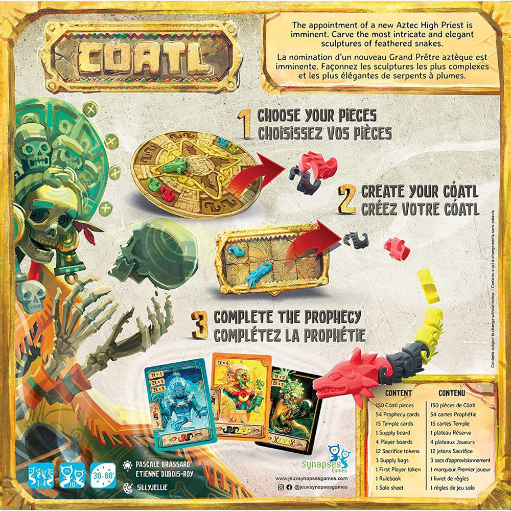 Coatl Aztec Strategy Board Game by Synapses Games – Toys