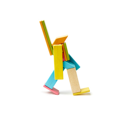 Tegu Magnetic Wooden Blocks, 14-Piece Set, Tints