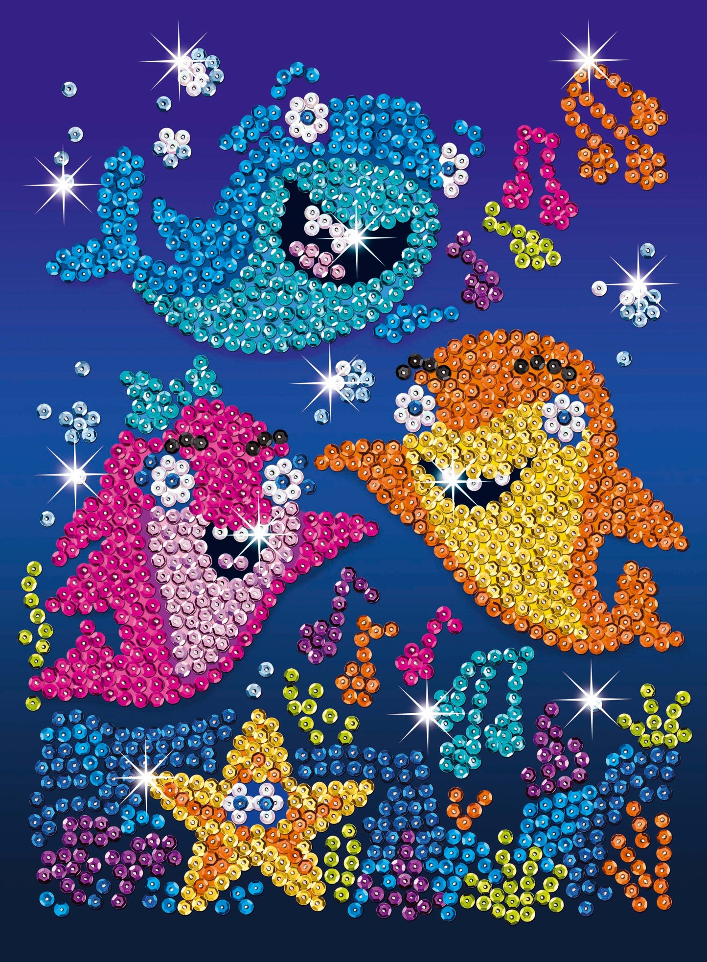 Mammut Red Collection Baby Sharks Sequin Art Kit - Multicolor
