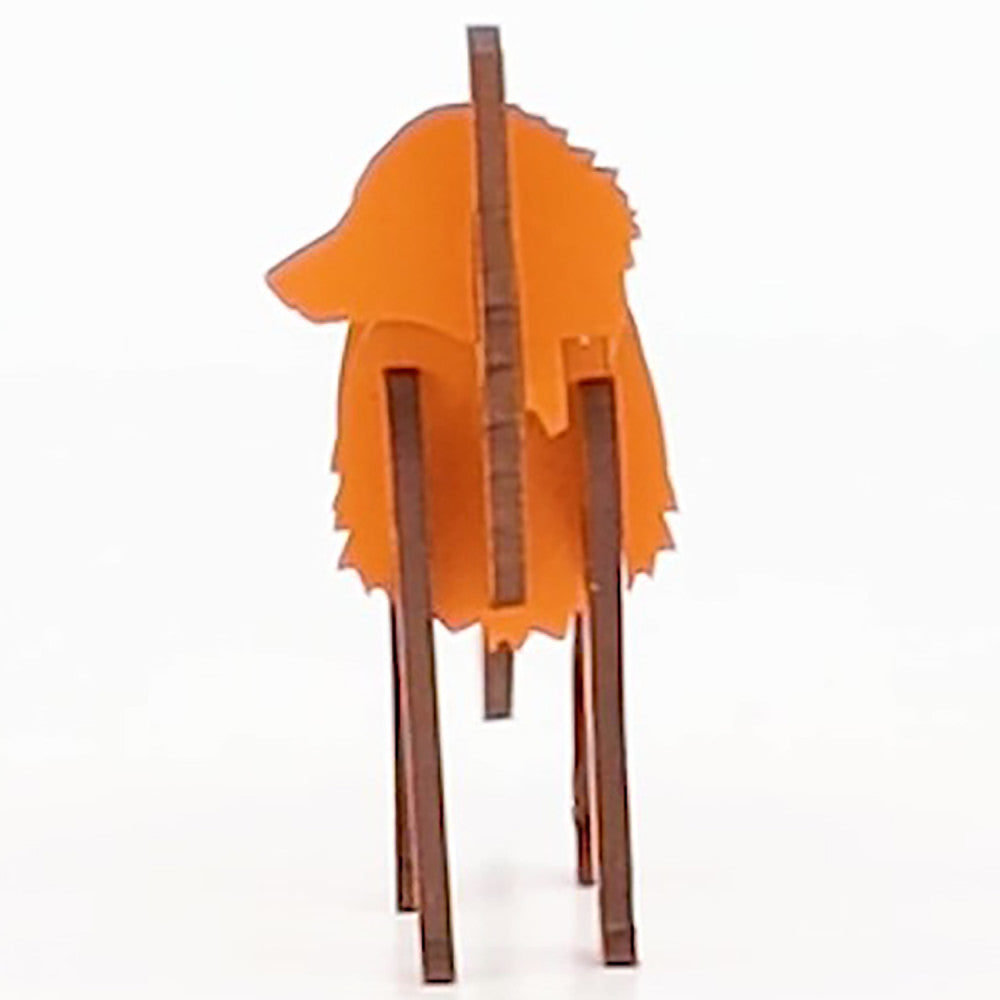 Little & Wood: Woodlet: Small - Curious Fox - Orange 3D Wooden Kit-Set