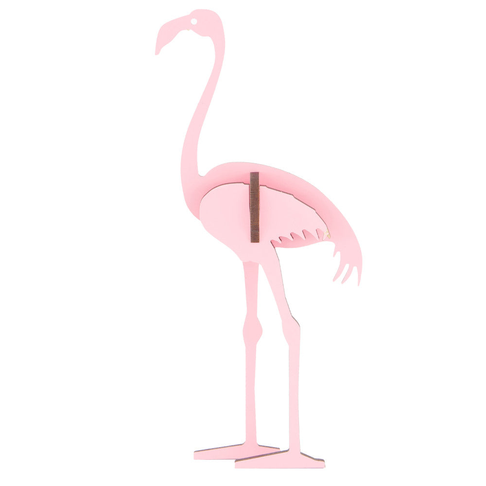 Little & Wood: Woodlet: Small - Flamingo - Pink, 3D Wooden Kit-Set, Bird Puzzle