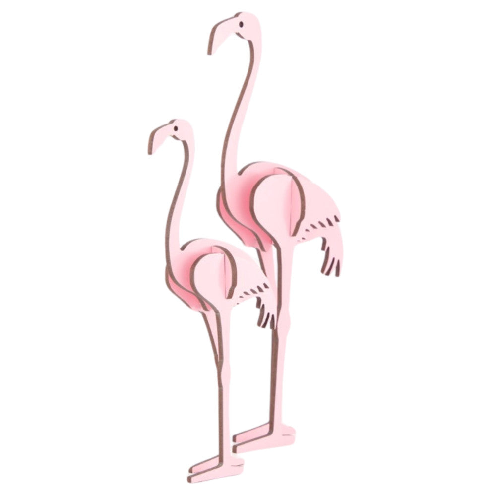 Little & Wood: Woodlet: Small - Flamingo - Pink, 3D Wooden Kit-Set, Bird Puzzle