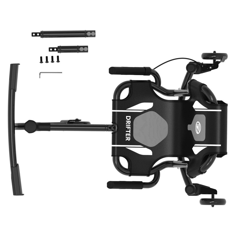 EzyRoller - Drifter X Series - Black Ride-On Scooter, 154lb