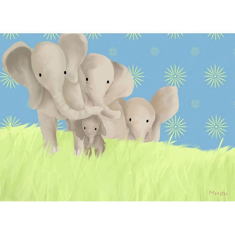 Oopsy Daisy Elephant Parade 14 inch Canvas Wall Art
