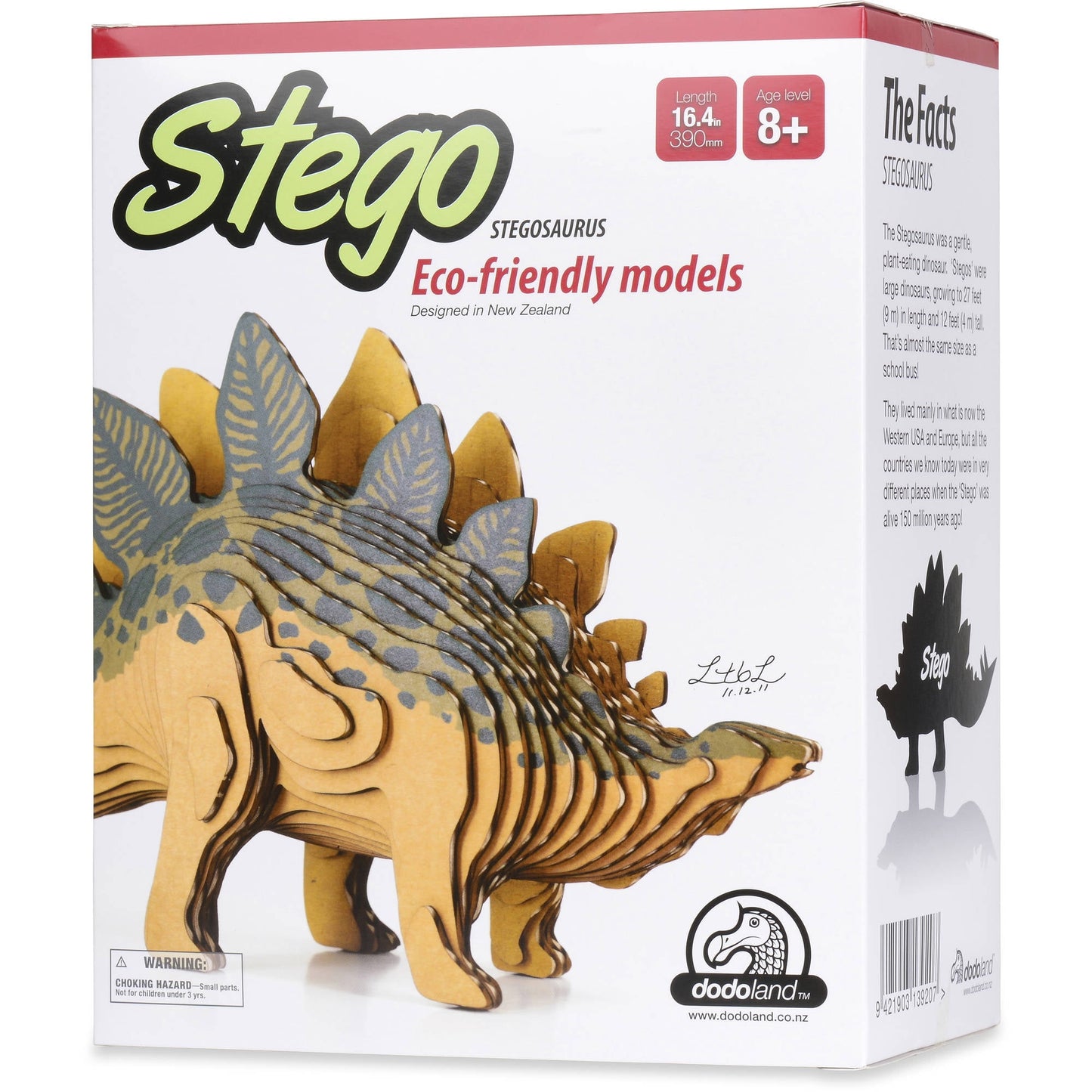 GeoToys Dodoland Stego Large Multicolor Cardboard Dinosaur Model Kit