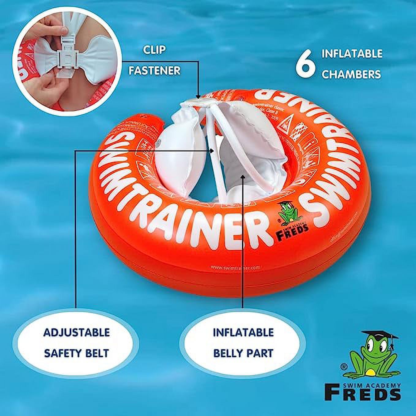 FREDS SWIM ACADEMY SWIMTRAINER Classic Red - Infant Baby Pool Float ...