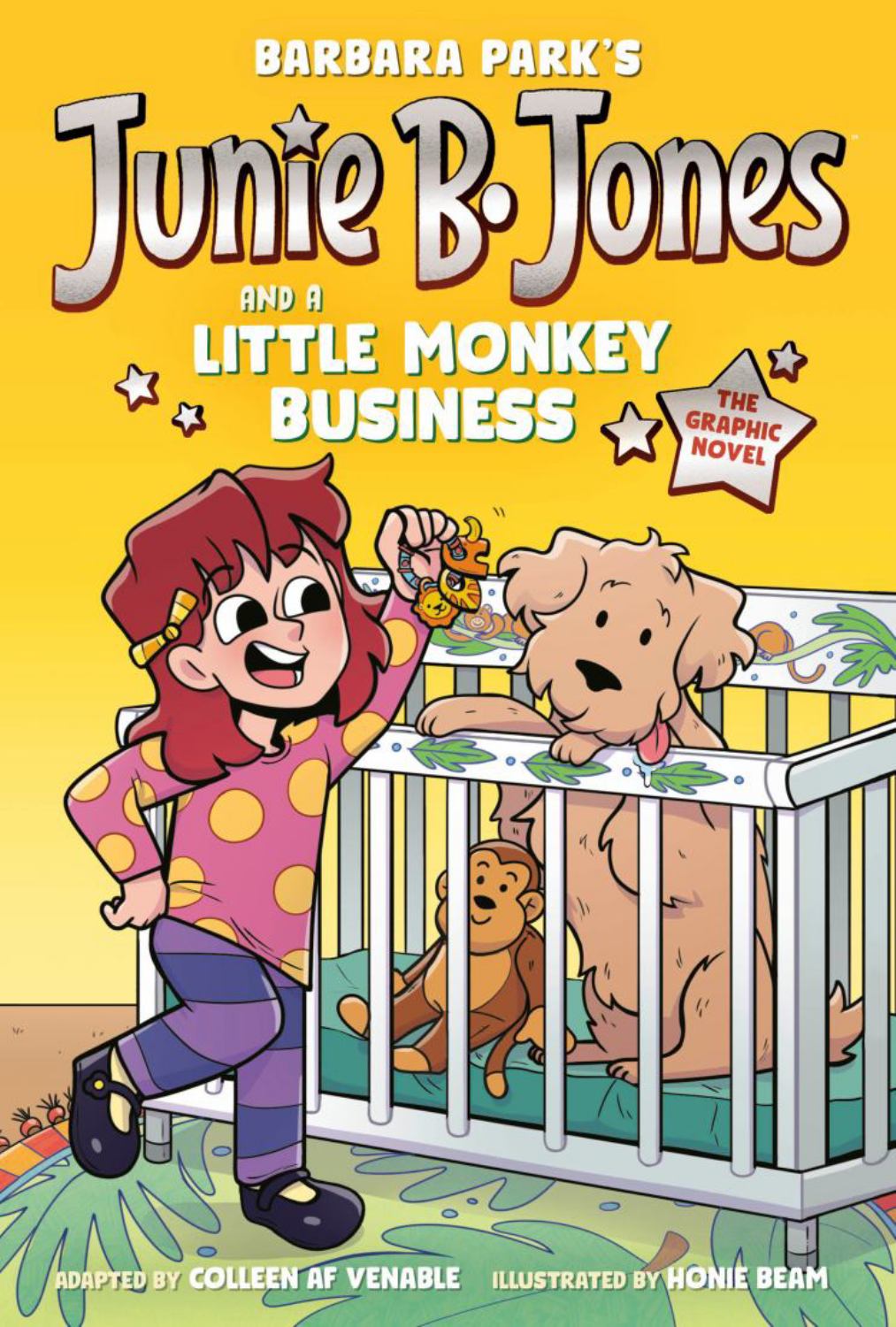 Junie B. Jones Little Monkey Business Graphic Novel book cover with illustrated characters