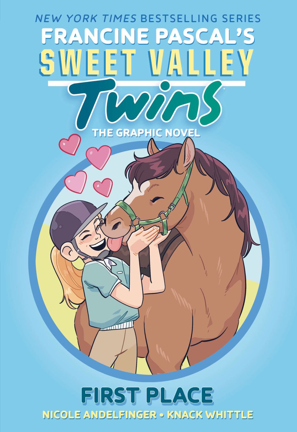 Sweet Valley Twins First Place Graphic Novel book cover with girl and horse