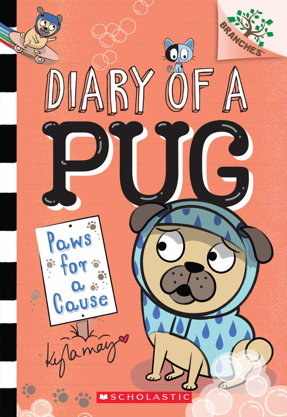 Diary of a Pug Paws for a Cause book by Kij Amay, featuring cartoon pug character