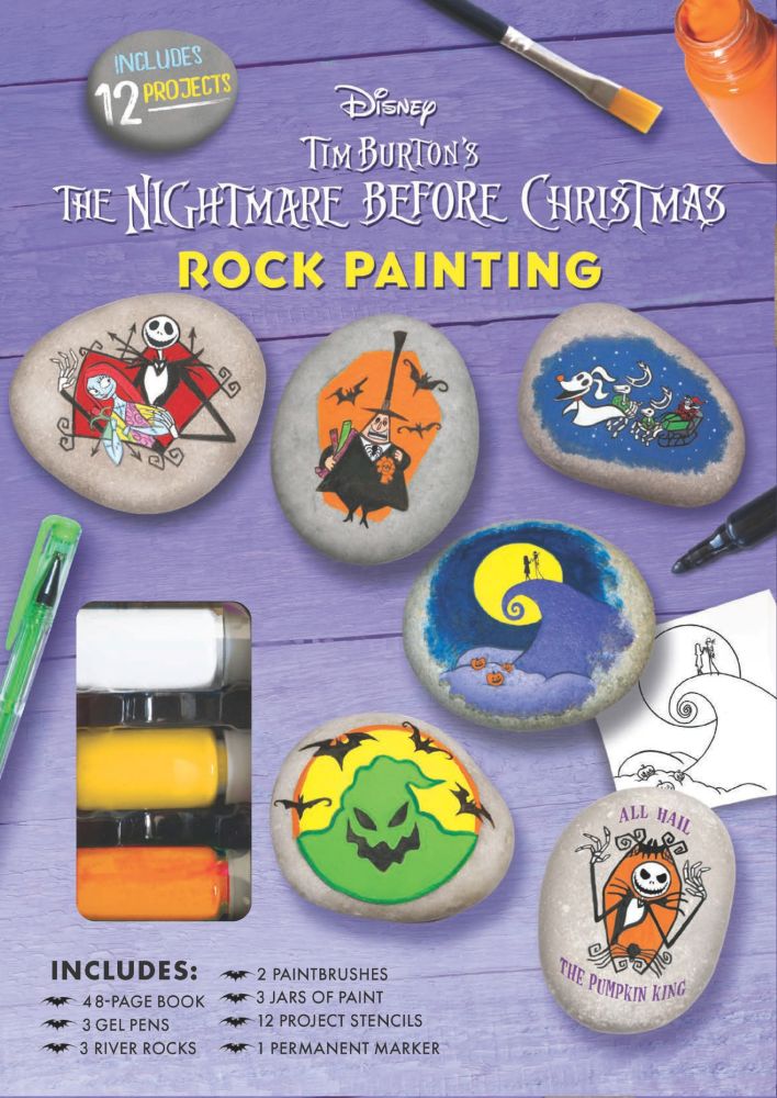 DISNEY TIM BURTON'S THE NIGHTMARE BEFORE CHRISTMAS ROCK PAINTING