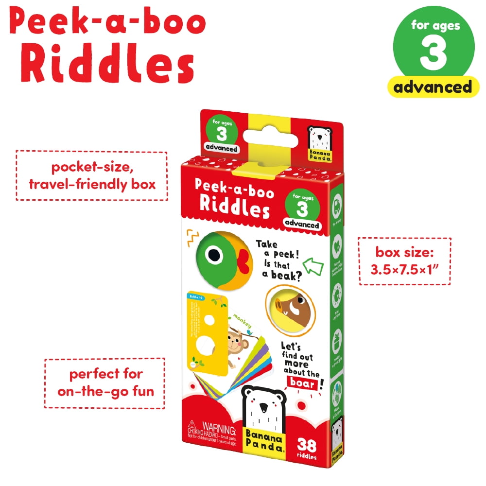 Banana Panda Peek Boo Riddles Advanced Set - Multicolor Riddle Cards for Kids Age 3+