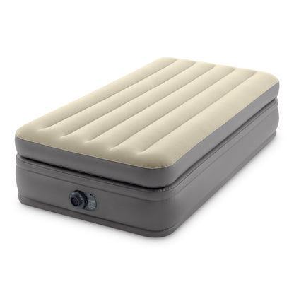 Intex Comfort Elevated Fiber-Tech Twin Airbed – Velvety Soft