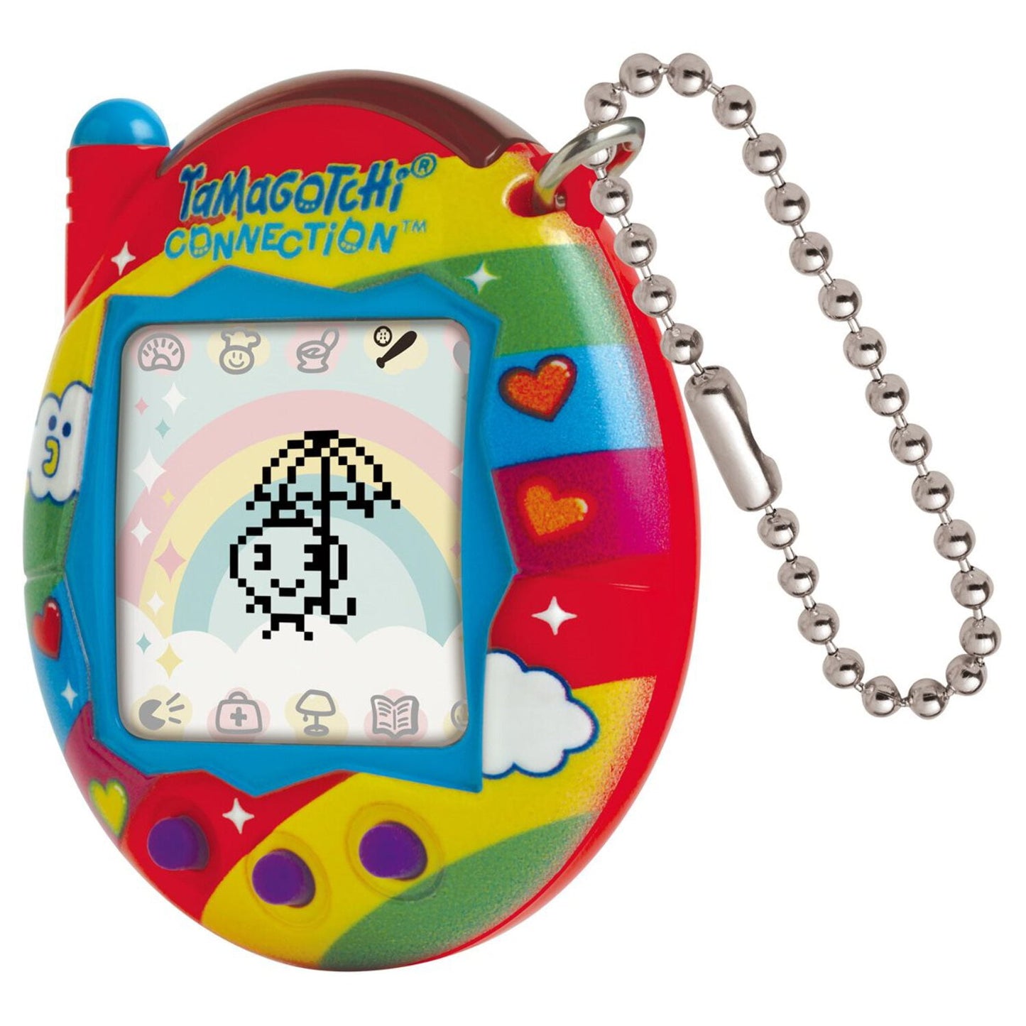 Tamagotchi Connection Rainbow Sky - Vibrant Red Virtual Pet