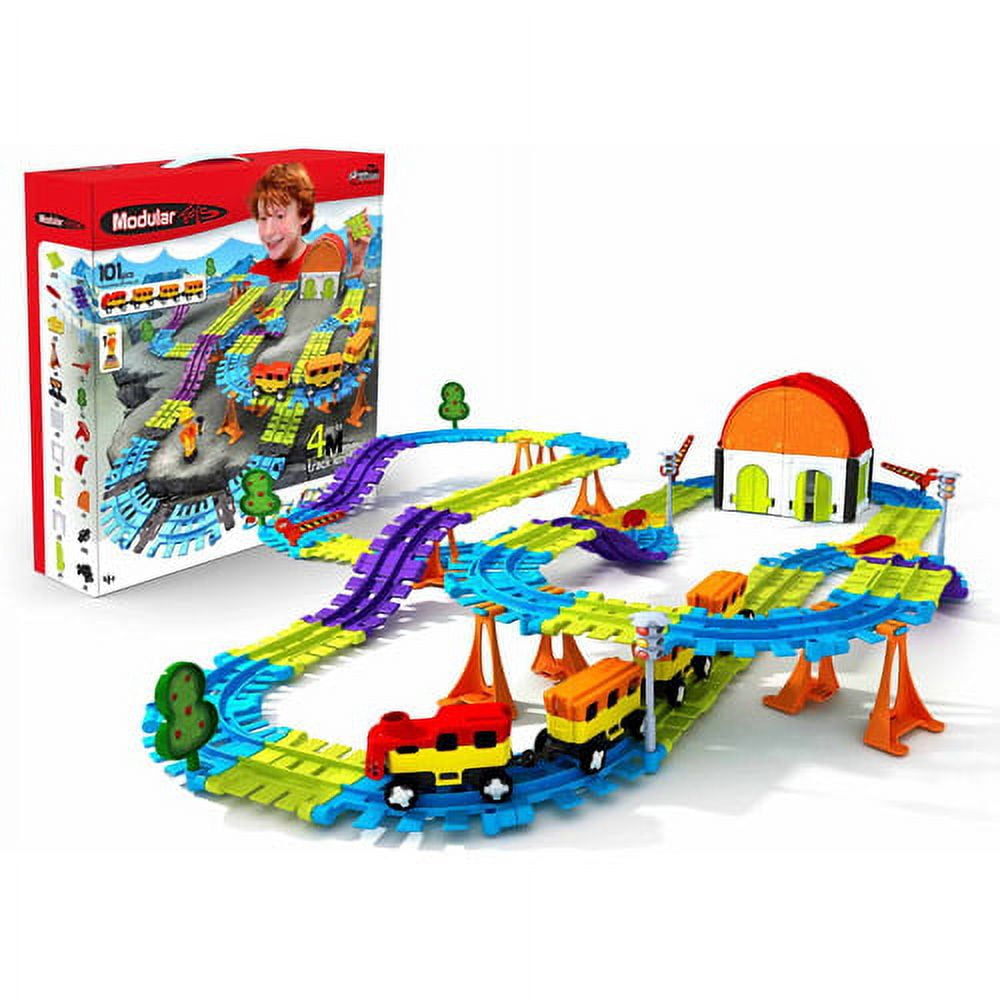 Modular Toys USA 3D Express Kit - Colorful Railroad Adventure Set