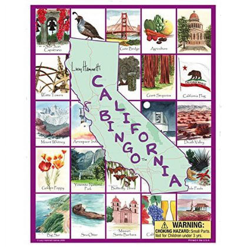 California Bingo - Educational Game about California Landmarks, Culture, and Cities
