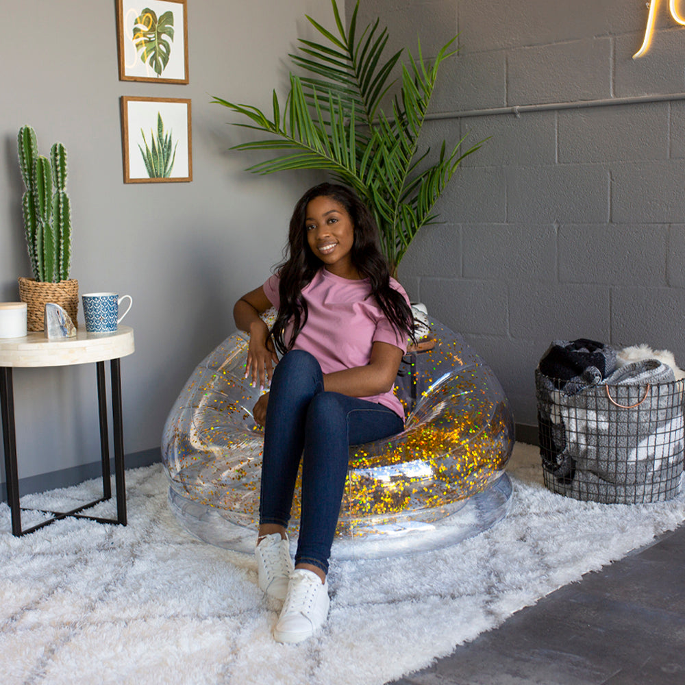 AirCandy Glitter BloChair - Gold Holographic Glitter