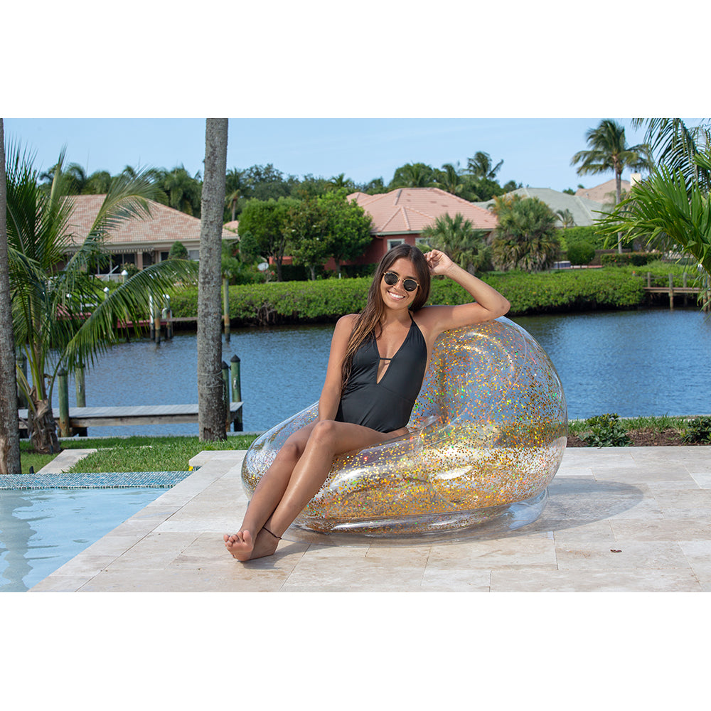 AirCandy Glitter BloChair - Gold Holographic Glitter