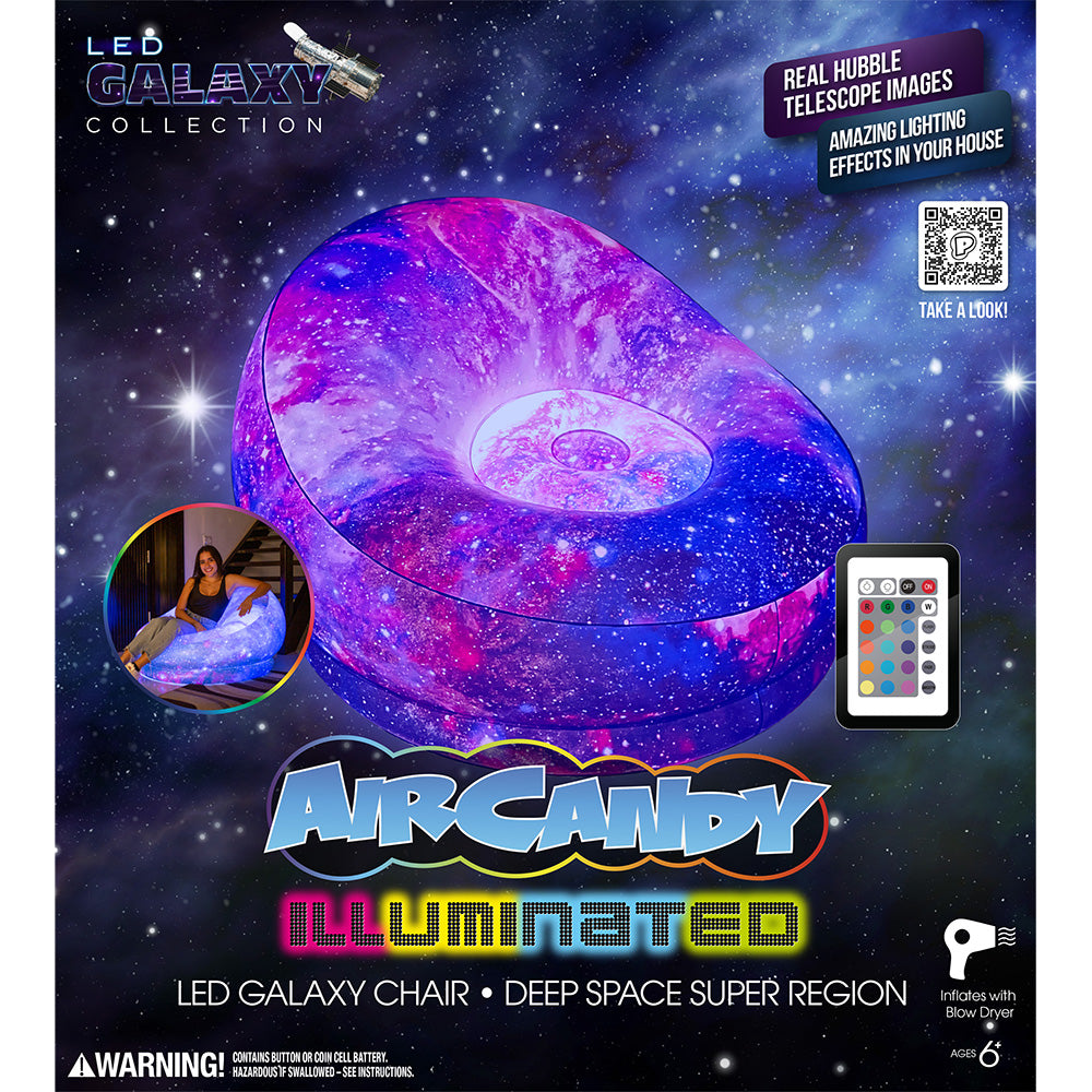 Illuminated Galaxy LED BloChair - Deep Space Pink
