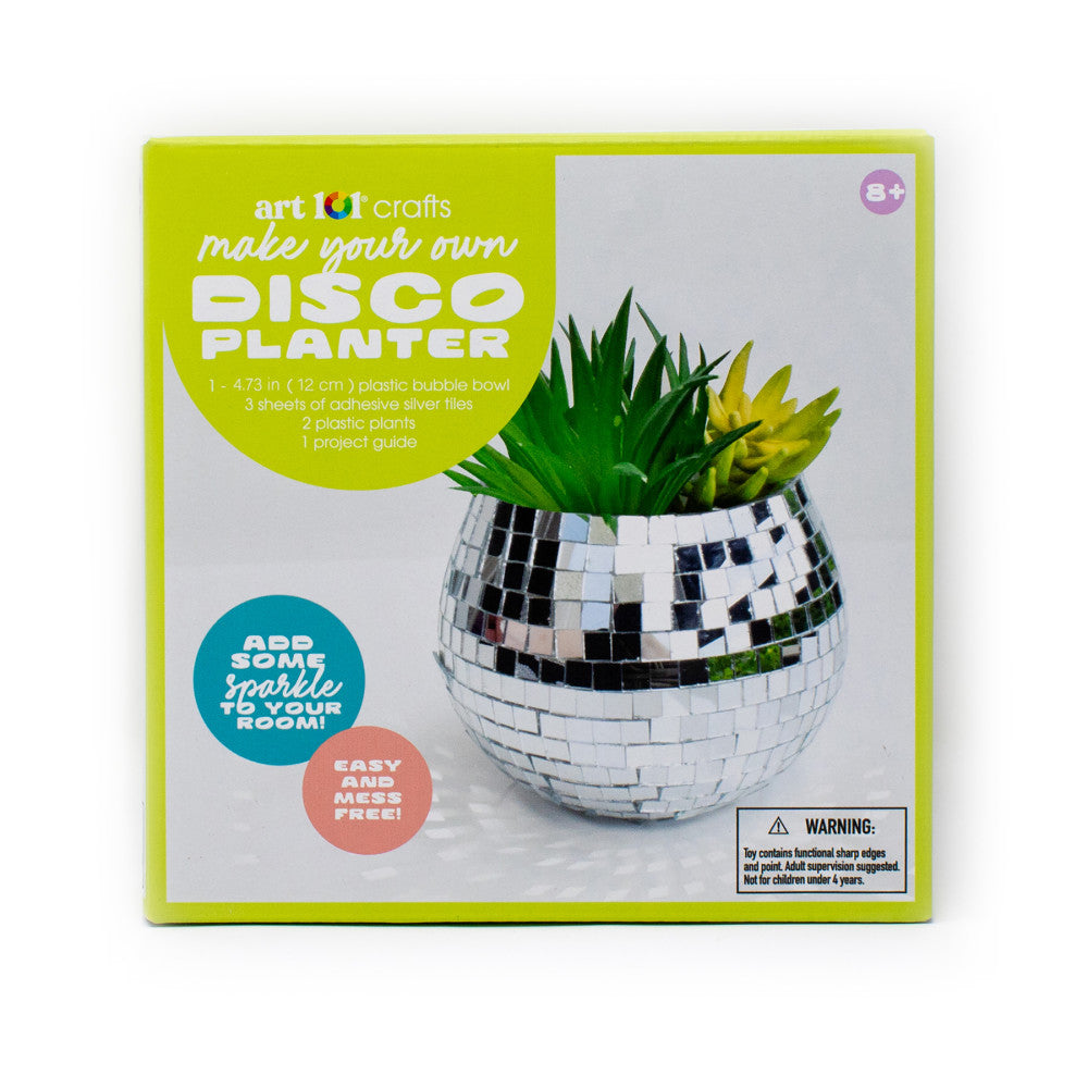 Art 101 DIY Disco Planter Creation Kit - Sparkly Silver