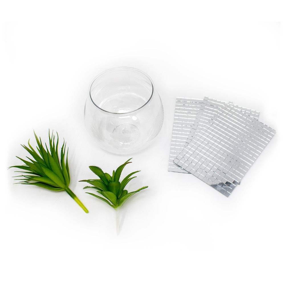 Art 101 DIY Disco Planter Creation Kit - Sparkly Silver