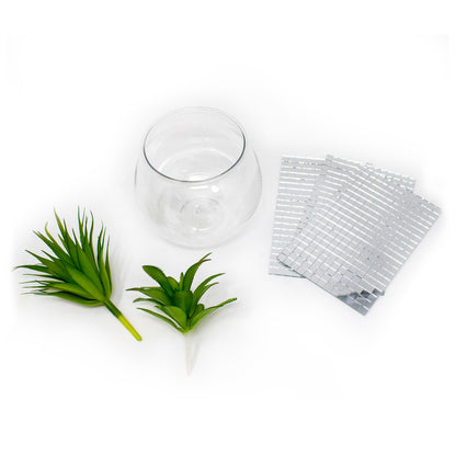 Art 101 DIY Disco Planter Creation Kit - Sparkly Silver