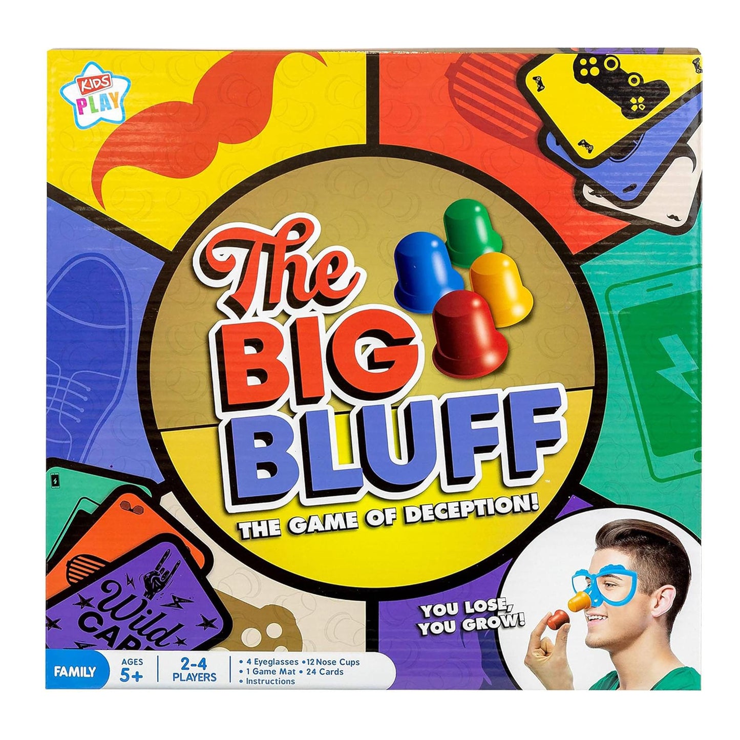 Anker Art The Big Bluff Family Nose Cup Game - 4 Player Set